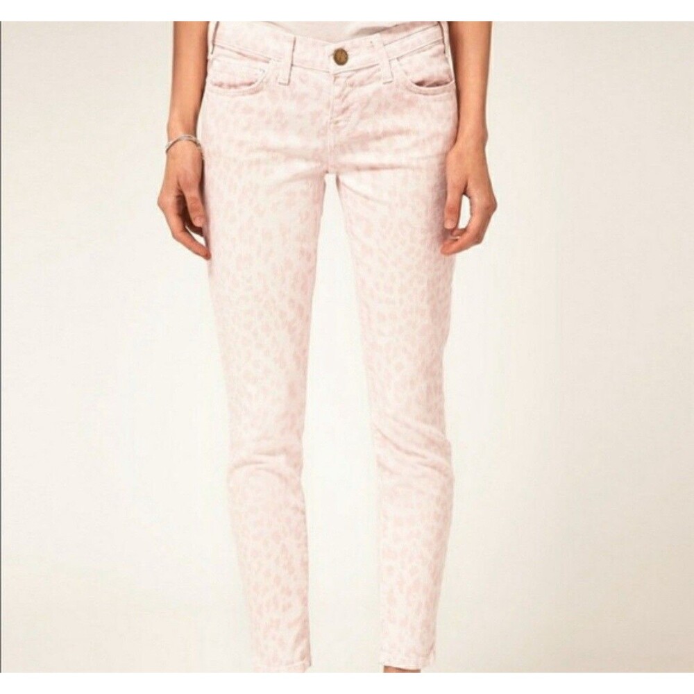 NWT Current Elliott The Original Stiletto Dusty Peach Pattern Pants Size 26 $228